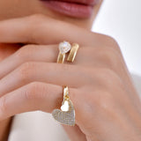 - The Sweetheart Moissanite Ring -