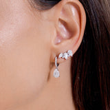 - The Dainty Moissanite Hoops -
