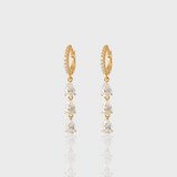 - The Charm Moissanite Hoops -