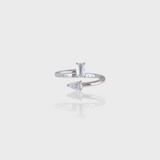 - The Duo Moissanite Ring -