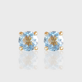 - The Basic 5mm Blue Topaz Earrings -