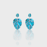 - The Azur Leaf Turquoise Earrings -