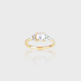 - The Classic Pearl Moissanite Ring -