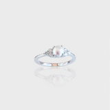- The Classic Pearl Moissanite Ring -