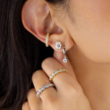 - The Minimalist Moissanite Hoops -