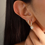 - The Tiny Moissanite Hoops -