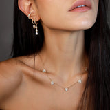 - The Charm Moissanite Hoops -