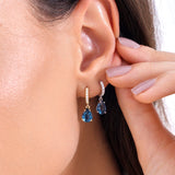 - The Dainty London Blue Topaz Hoops -