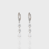 - The Charm Moissanite Hoops -