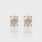 - The Effortless Moissanite Oval Earrings -
