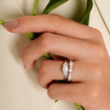 - The Classic Pearl Moissanite Ring -