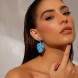 - The Azur Leaf Turquoise Earrings -