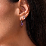 - The Dainty Amethyst Hoops -