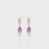 - The Dainty Amethyst Hoops -