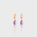 - The Dainty Amethyst Hoops -