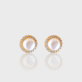 - The Classic Pearl Moissanite Earrings -