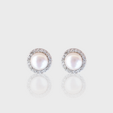 - The Classic Pearl Moissanite Earrings -