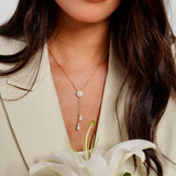 - The Muse Pearls Moissanite Necklace -