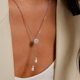 - The Muse Pearls Moissanite Necklace -