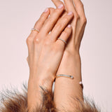 - The Slim Pearl Moissanite Ring -