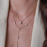 - The Iris Moissanite Necklace -