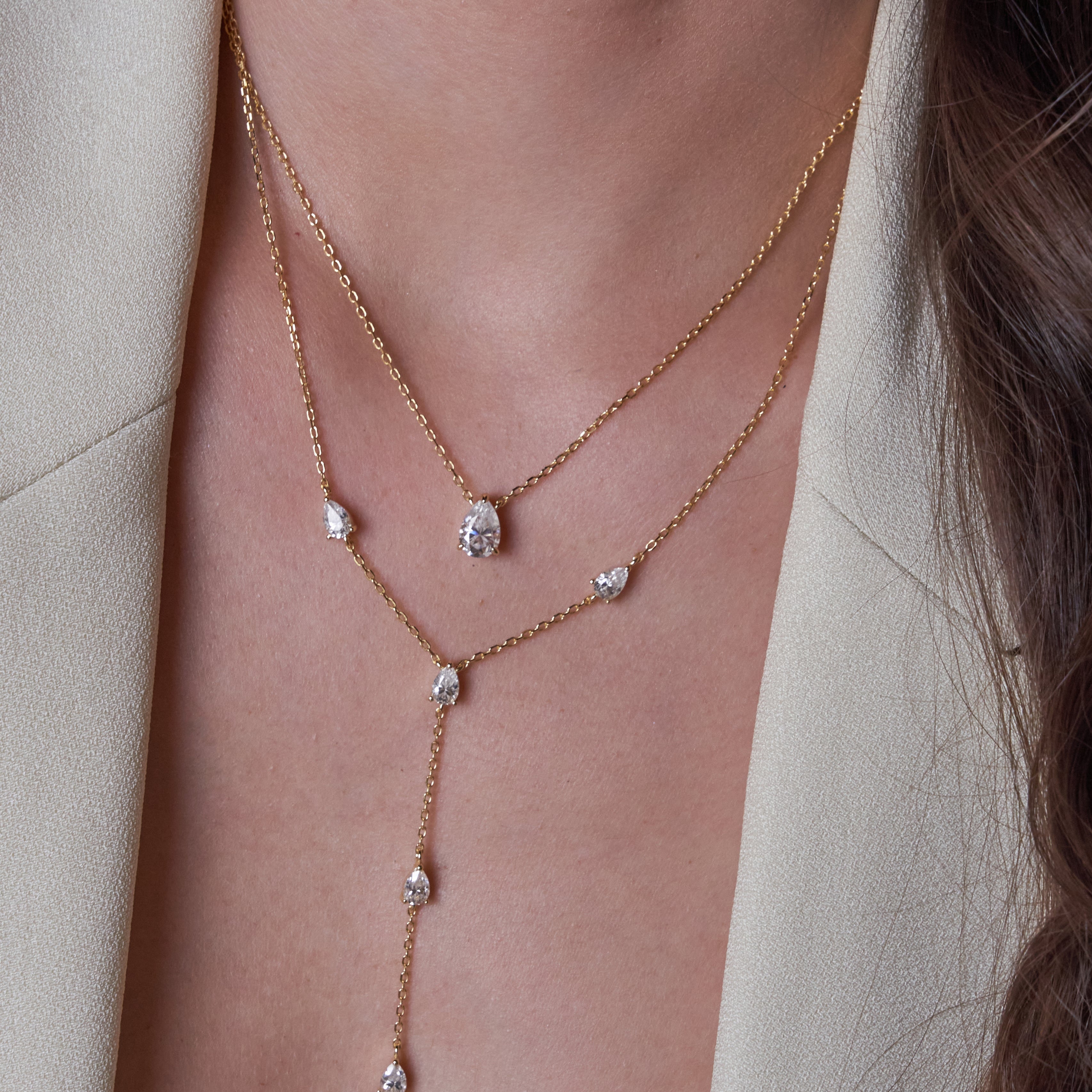 - The Iris Moissanite Necklace -