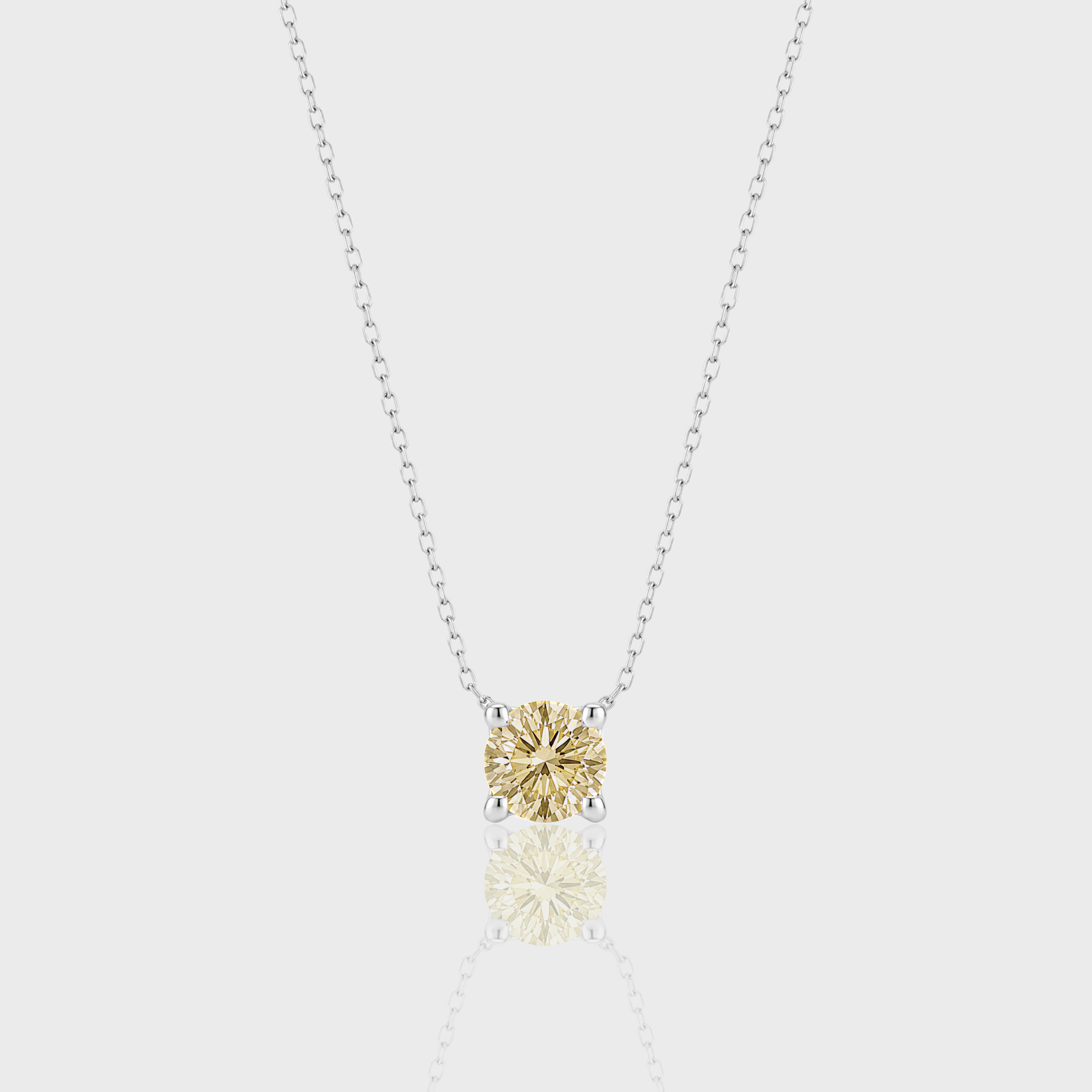 - The Bold 8mm Champagne Moissanite Necklace -