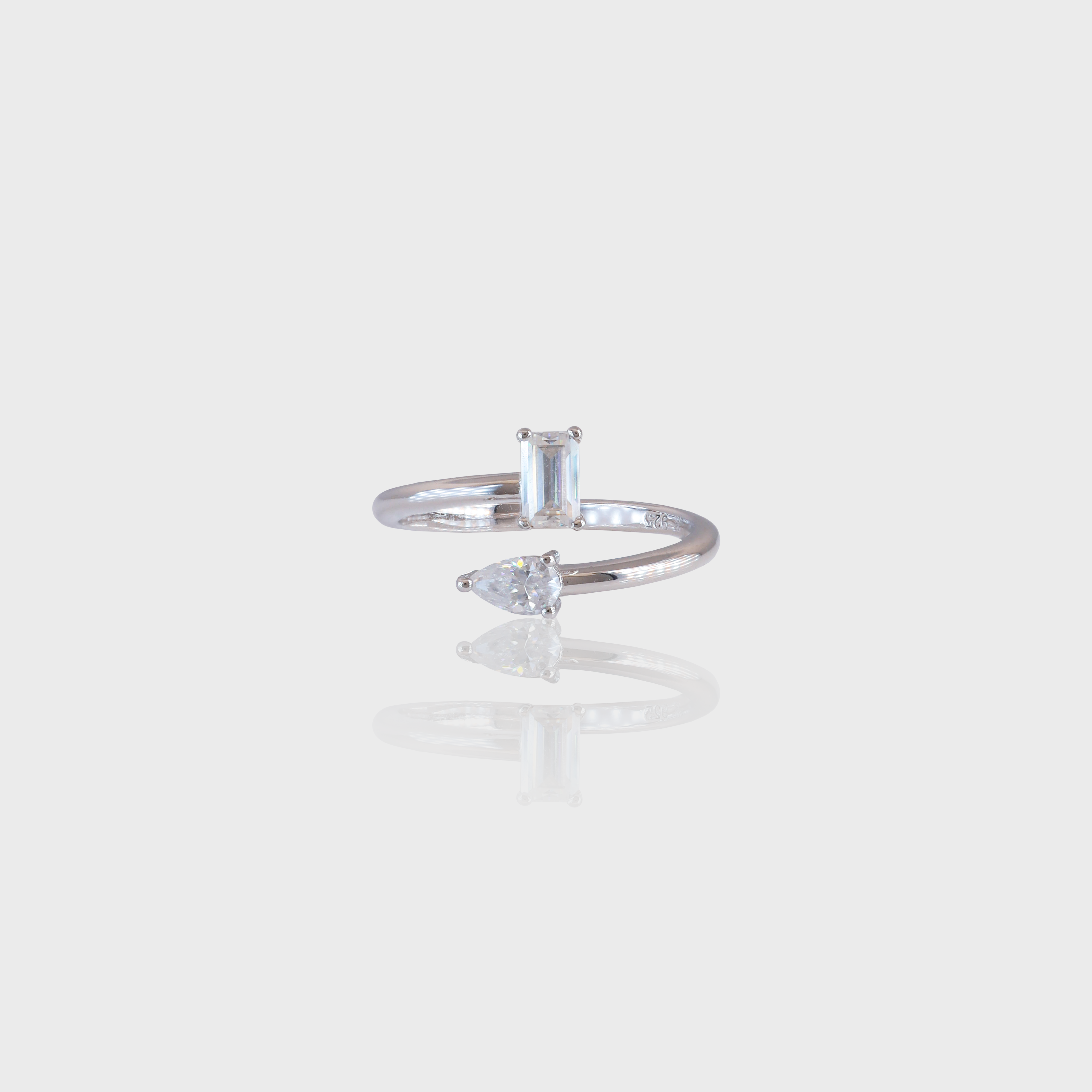 - The Duo Moissanite Ring -