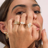 - The Marquise Moissanite Band -