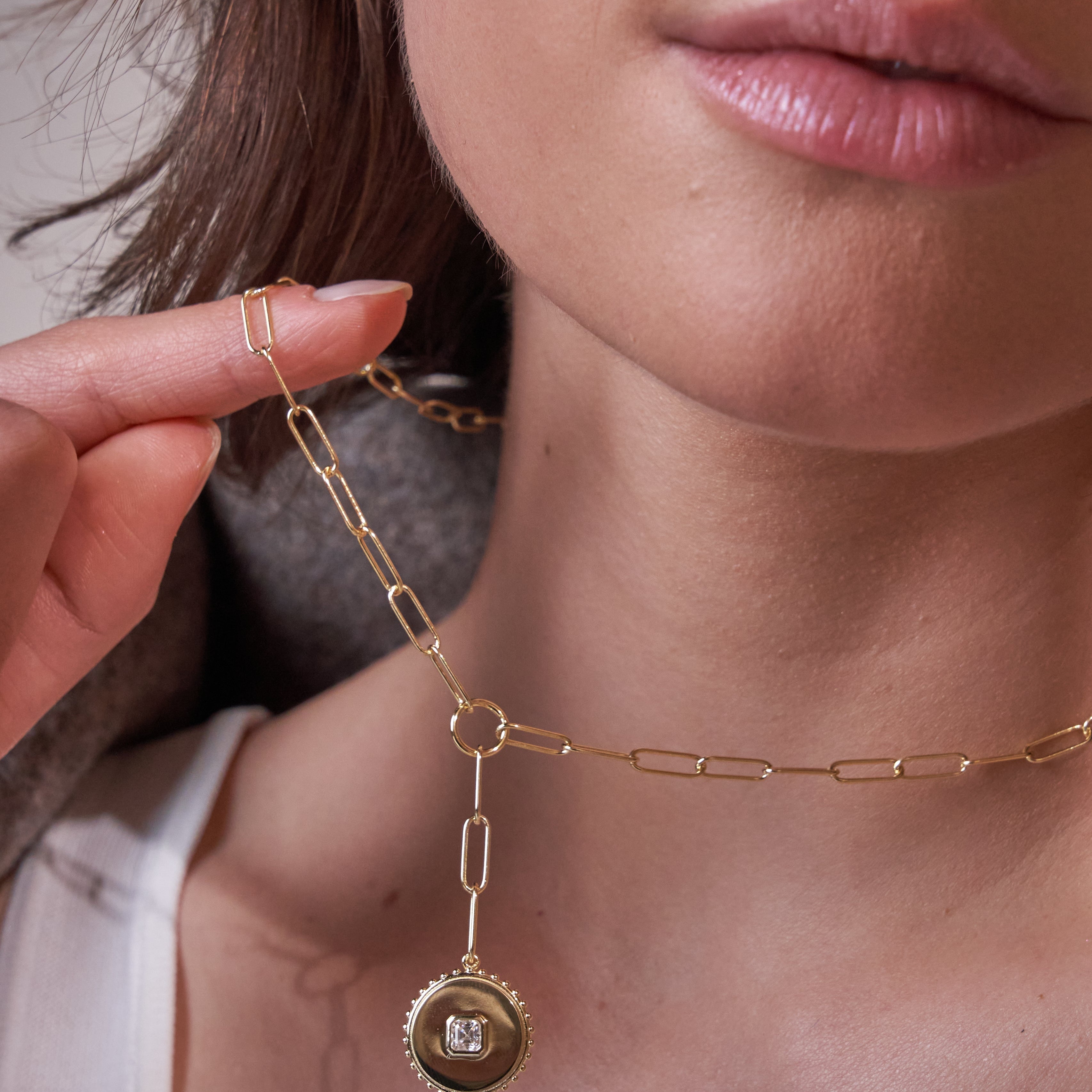 - The Marigold Moissanite Necklace -
