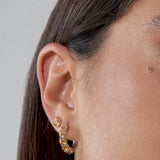 - The Petite Citrine Hoops -
