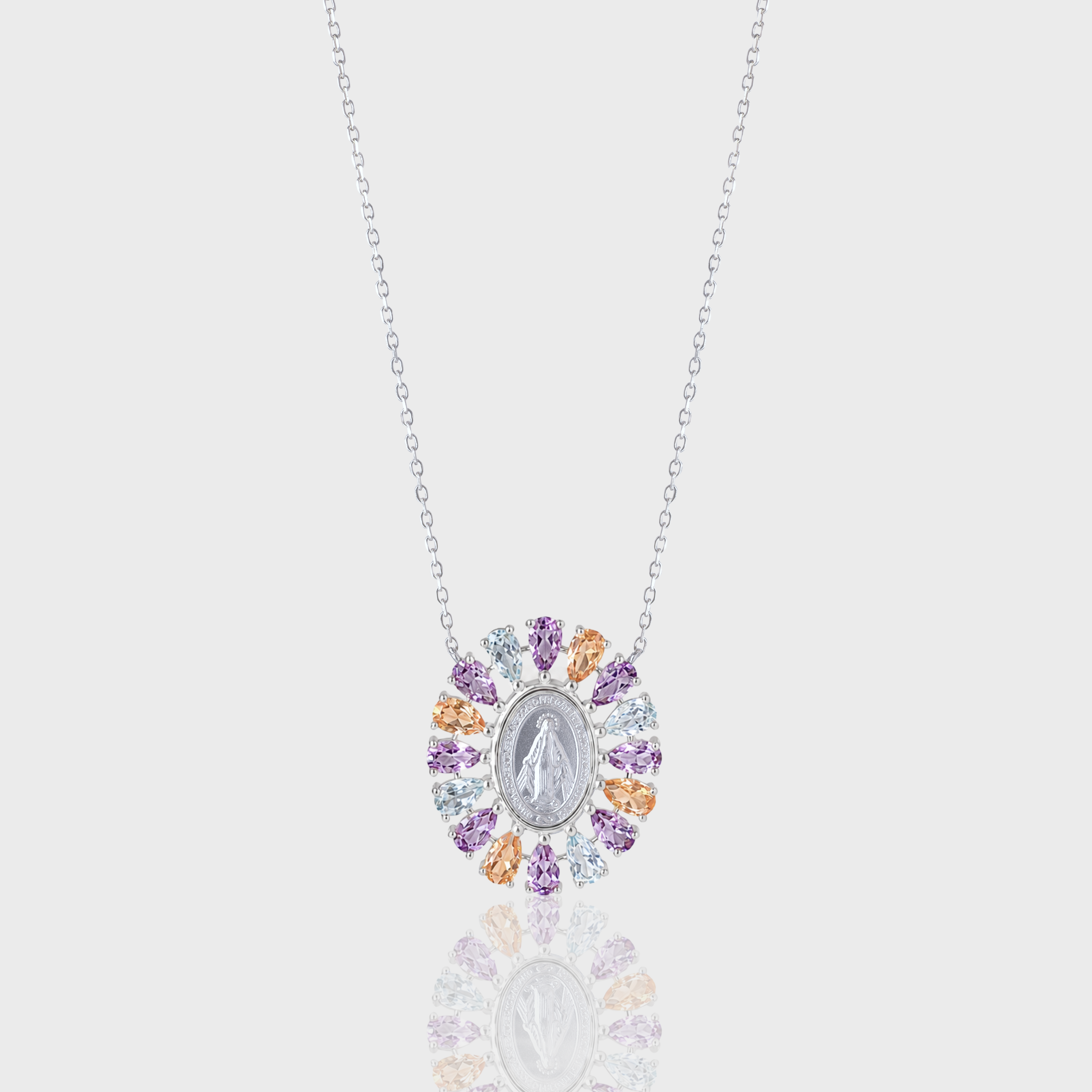- The Madonna Gemstones Necklace -