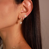 - The Tiny Moissanite Hoops -