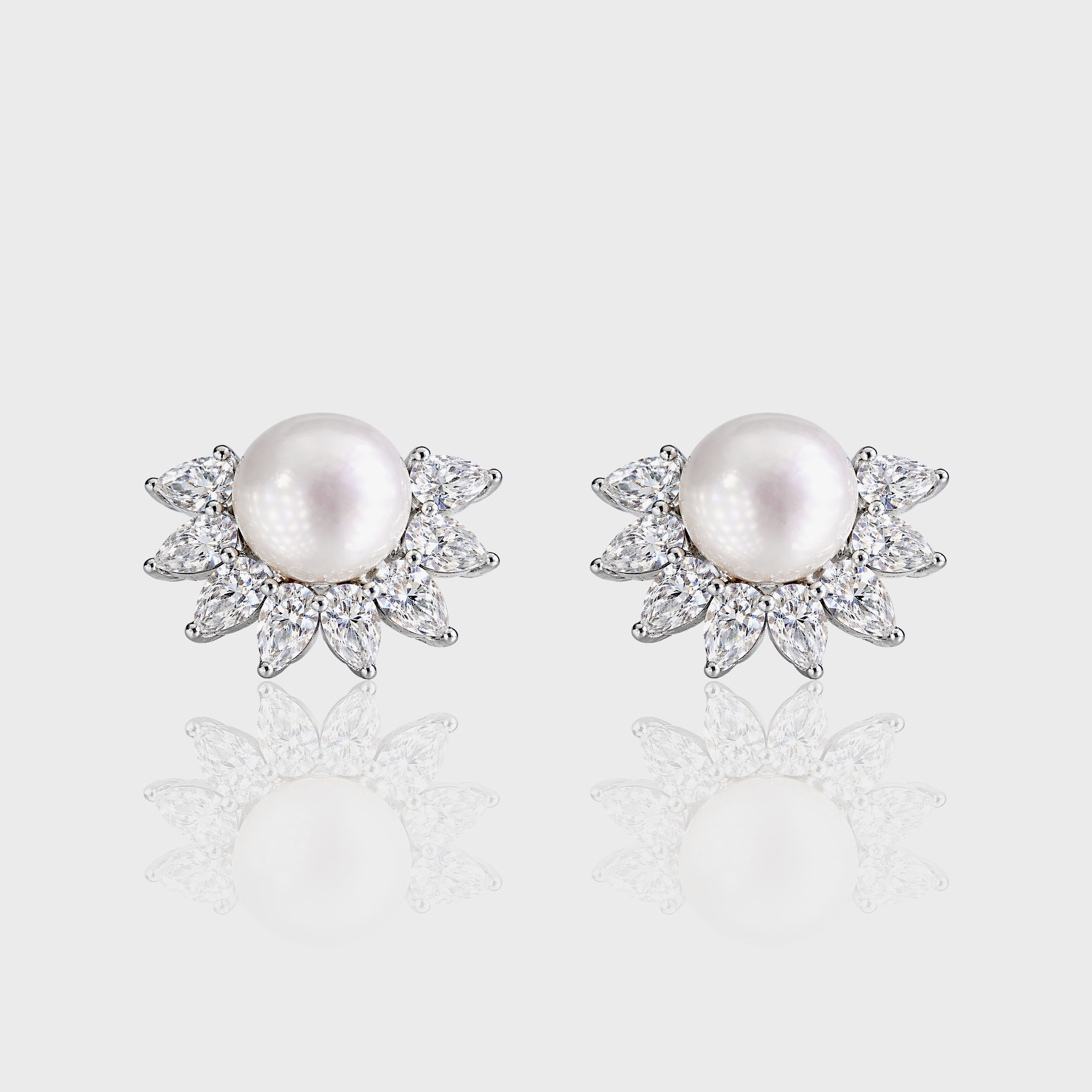 - The Lotus Moissanite Earrings -