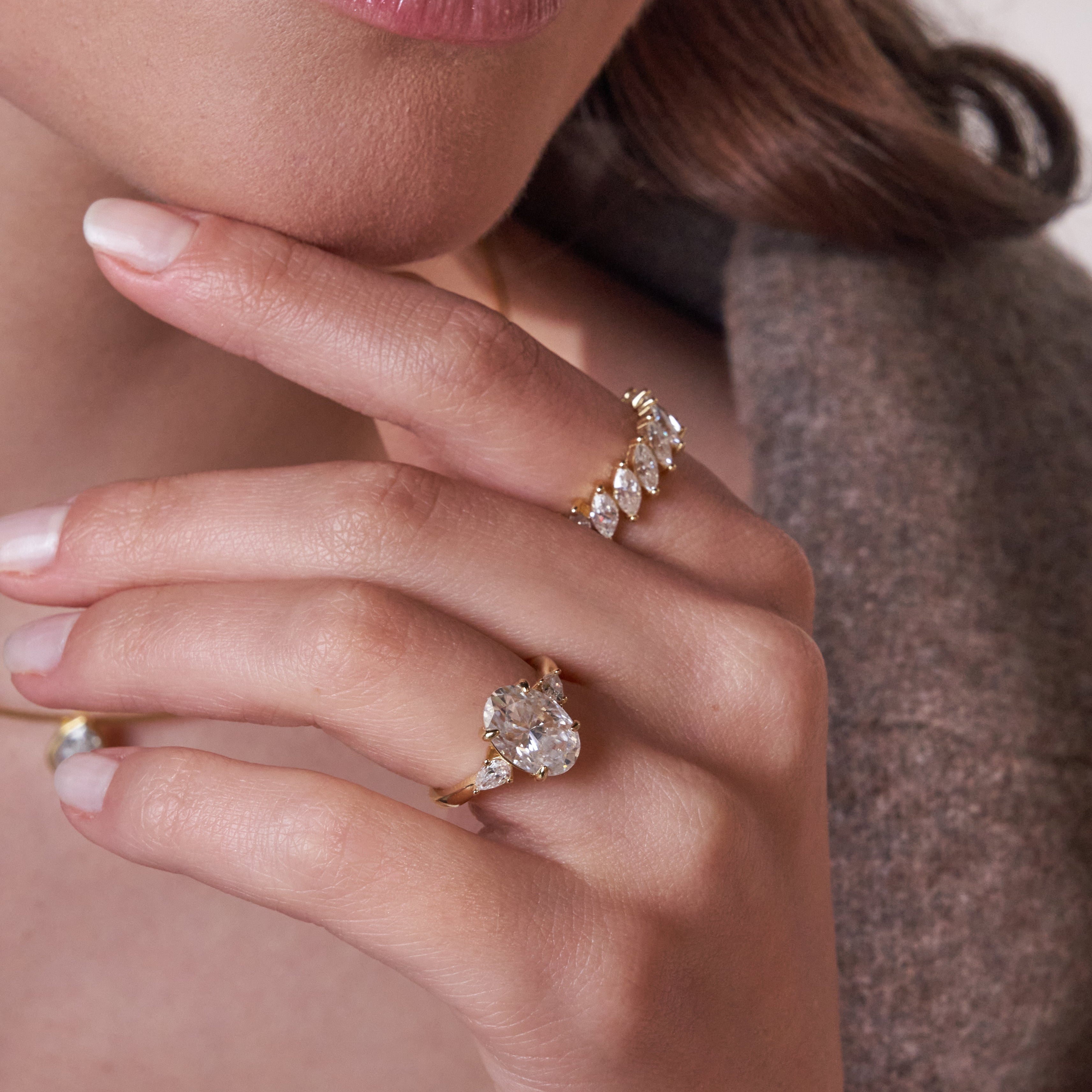 - The Trinity Moissanite Ring -