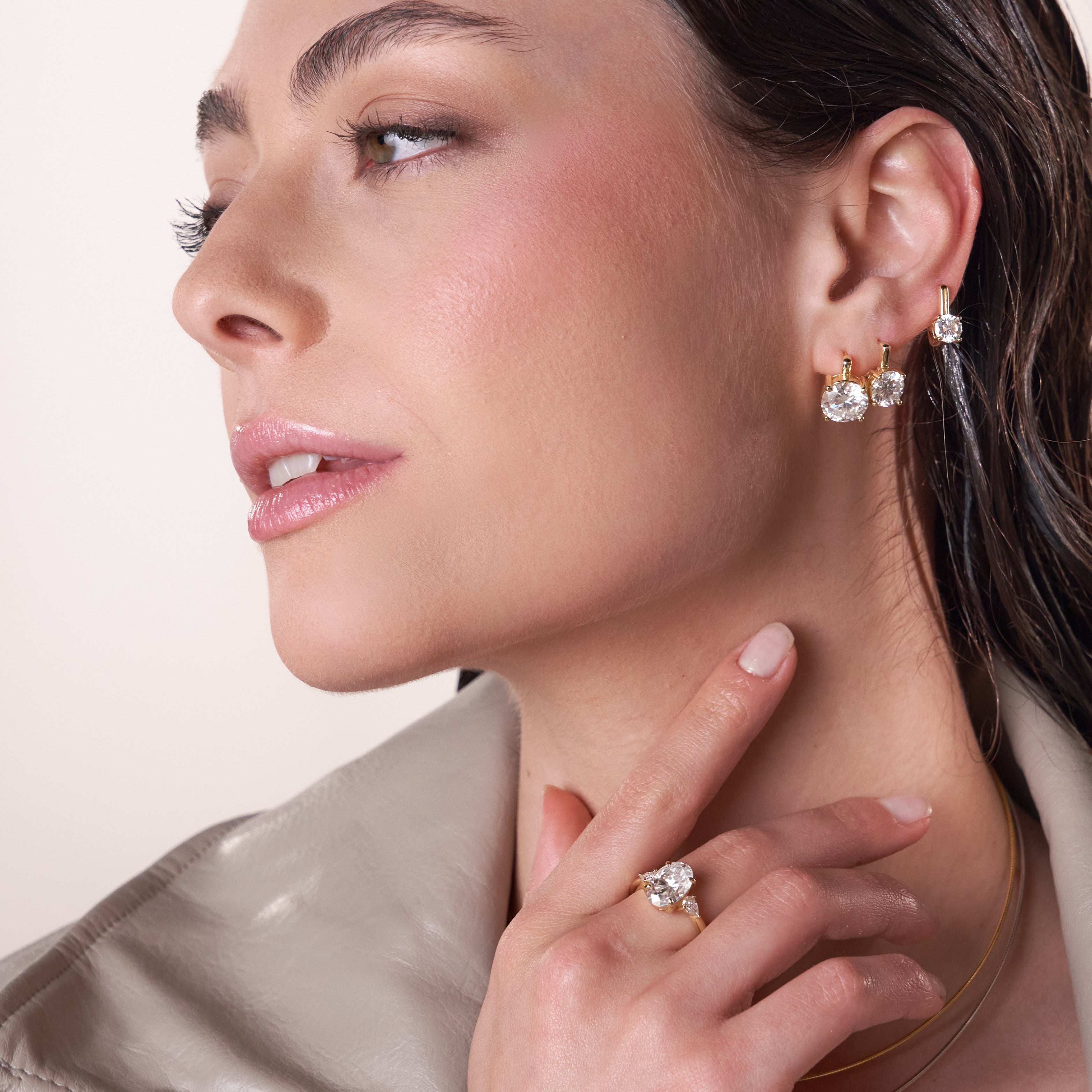- The Bloom 6mm Moissanite Earrings -