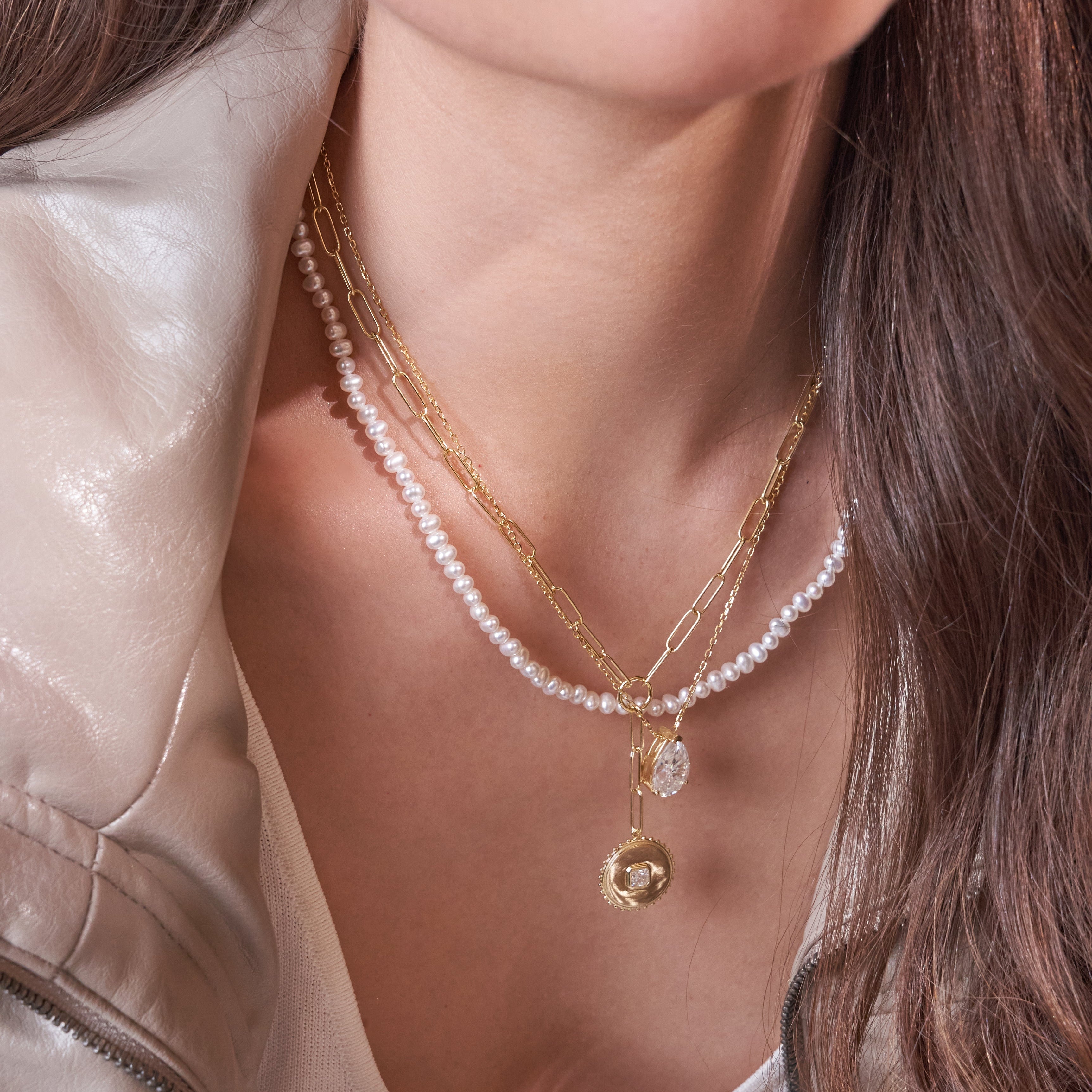 - The Marigold Moissanite Necklace -