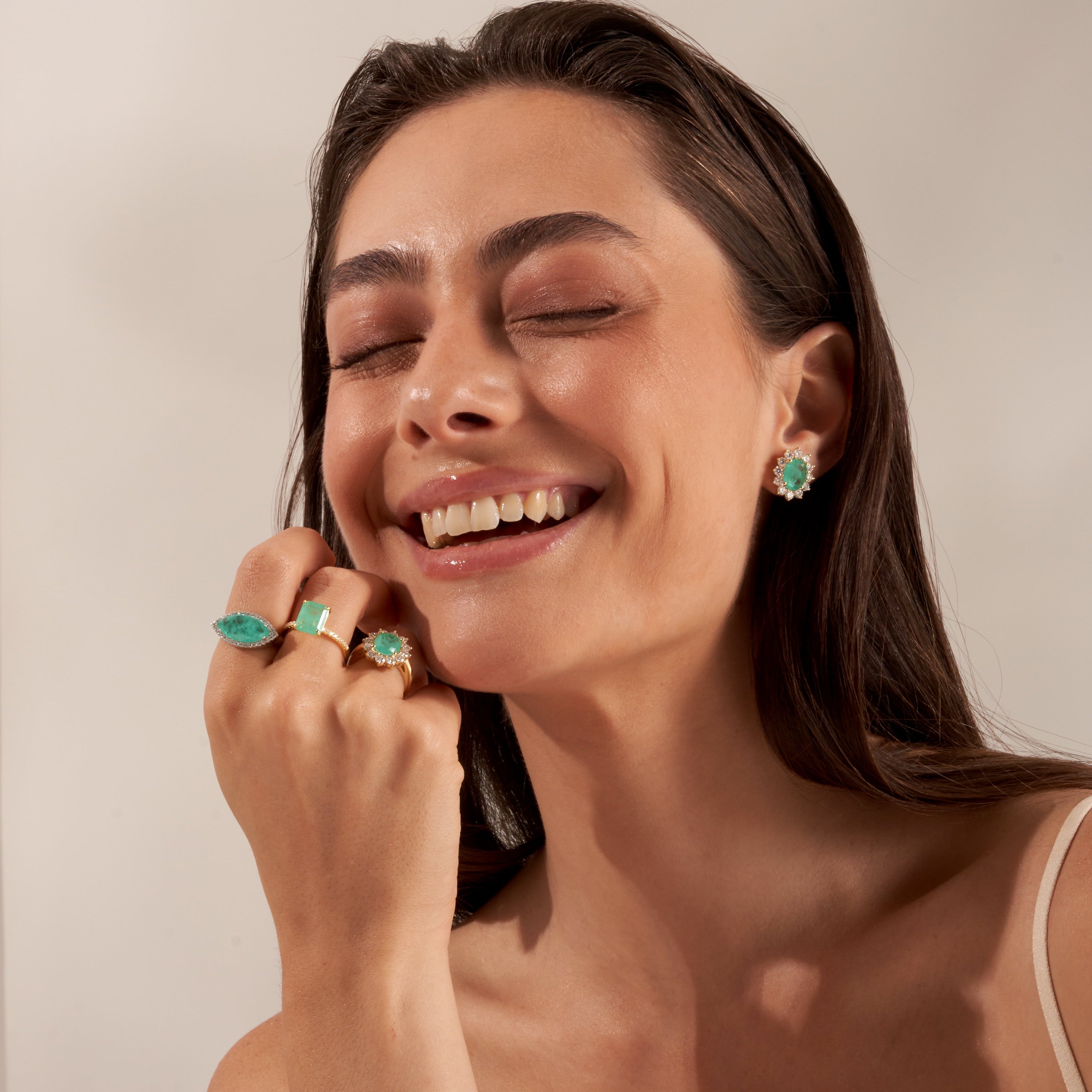 - The Begonia Moissanite Ring -