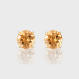 - The Classic 9mm Citrine Earrings -