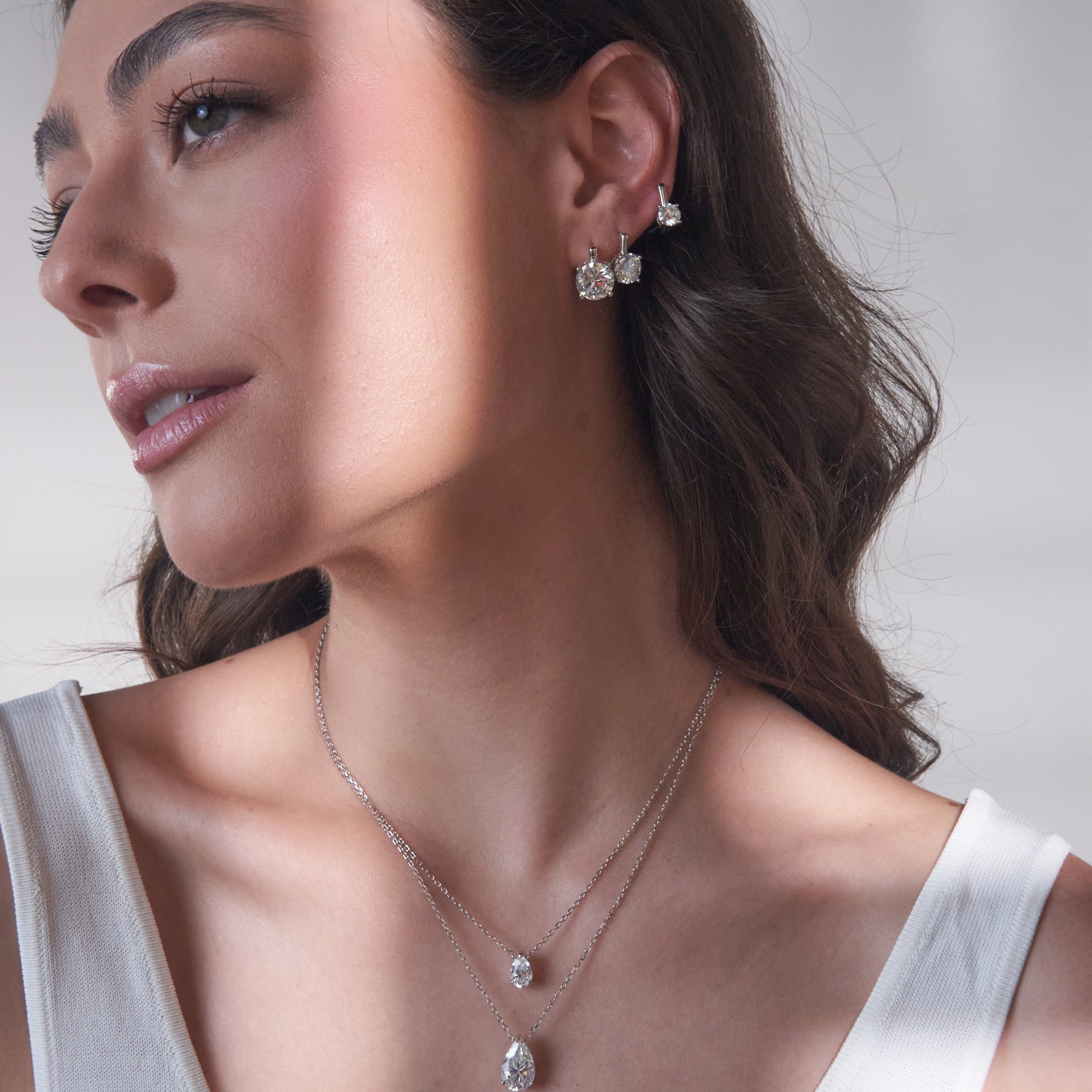 - The Petal 9mm Moissanite Necklace -