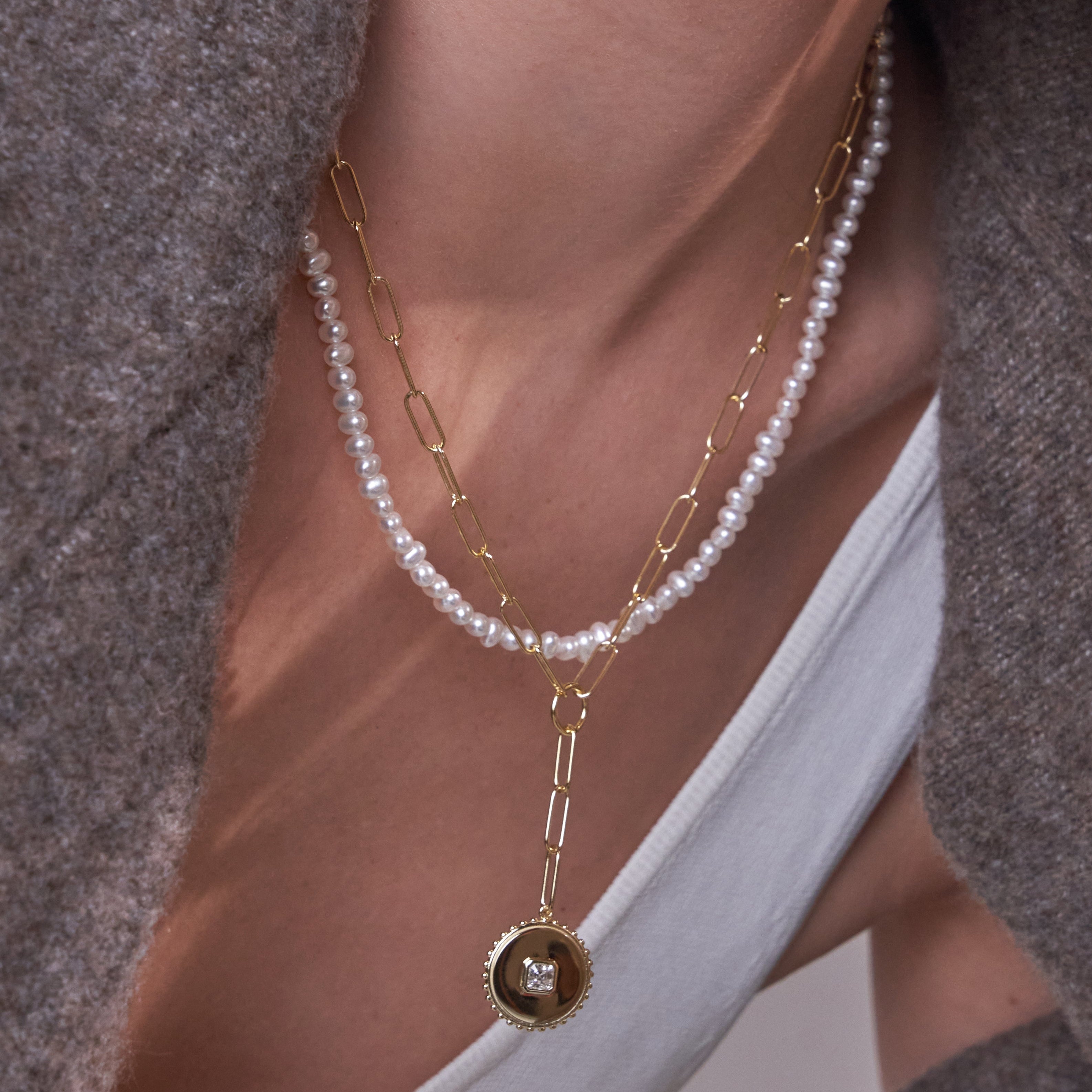 - The Marigold Moissanite Necklace -