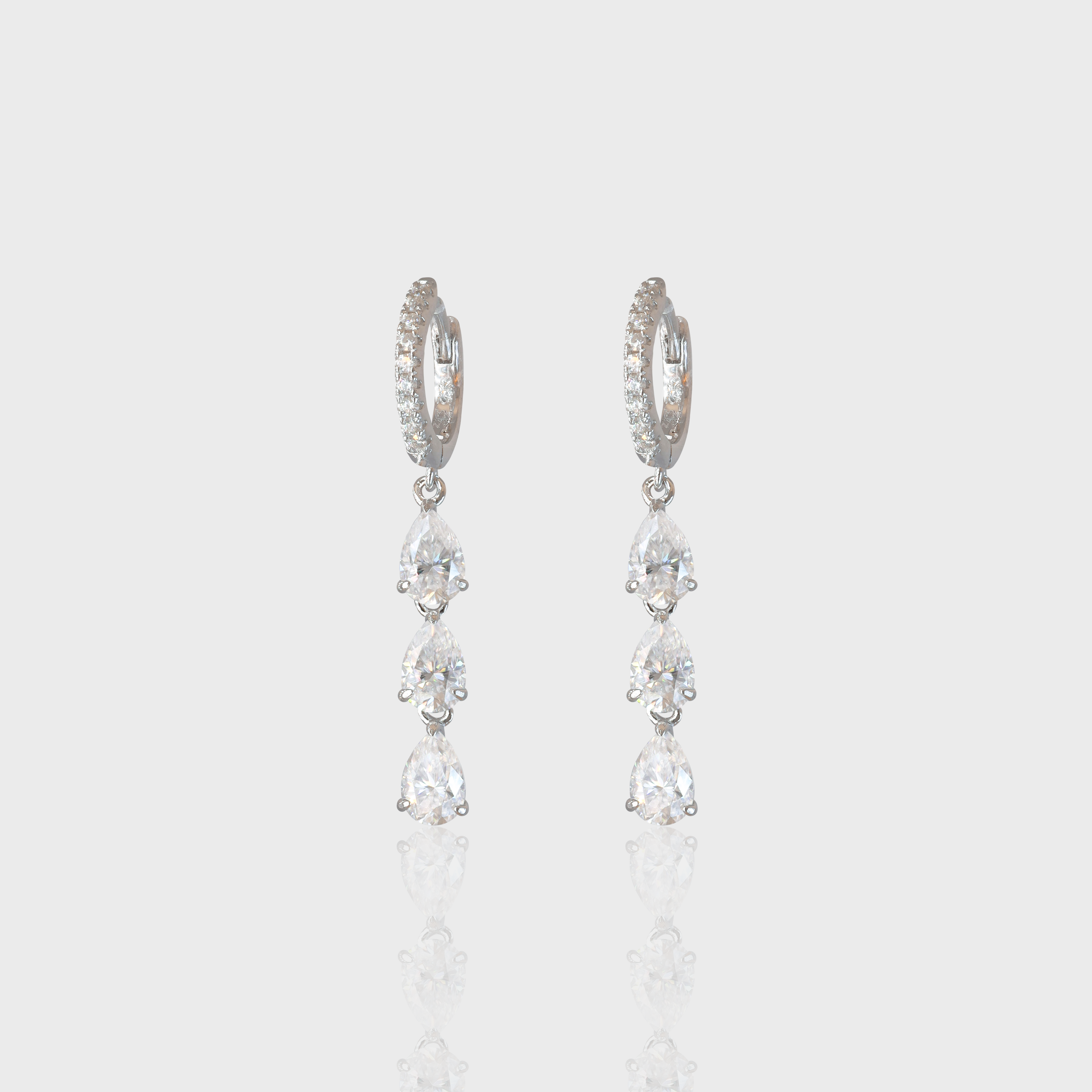 - The Charm Moissanite Hoops -