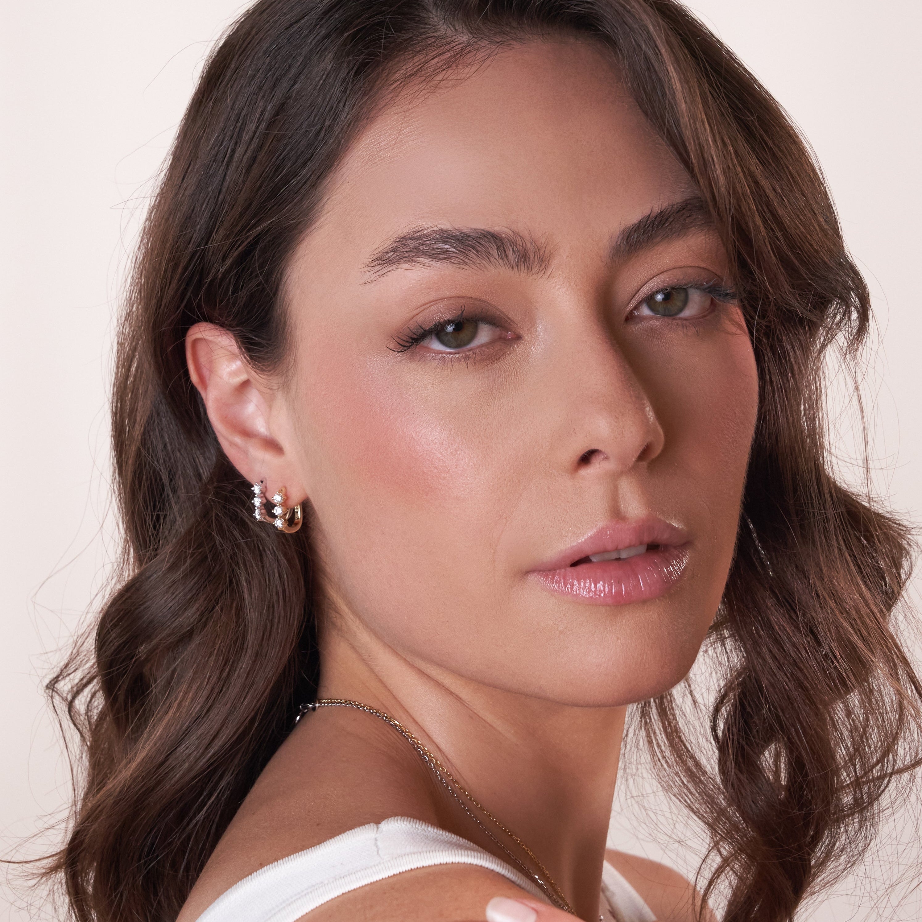 - The Lily Moissanite Hoops -