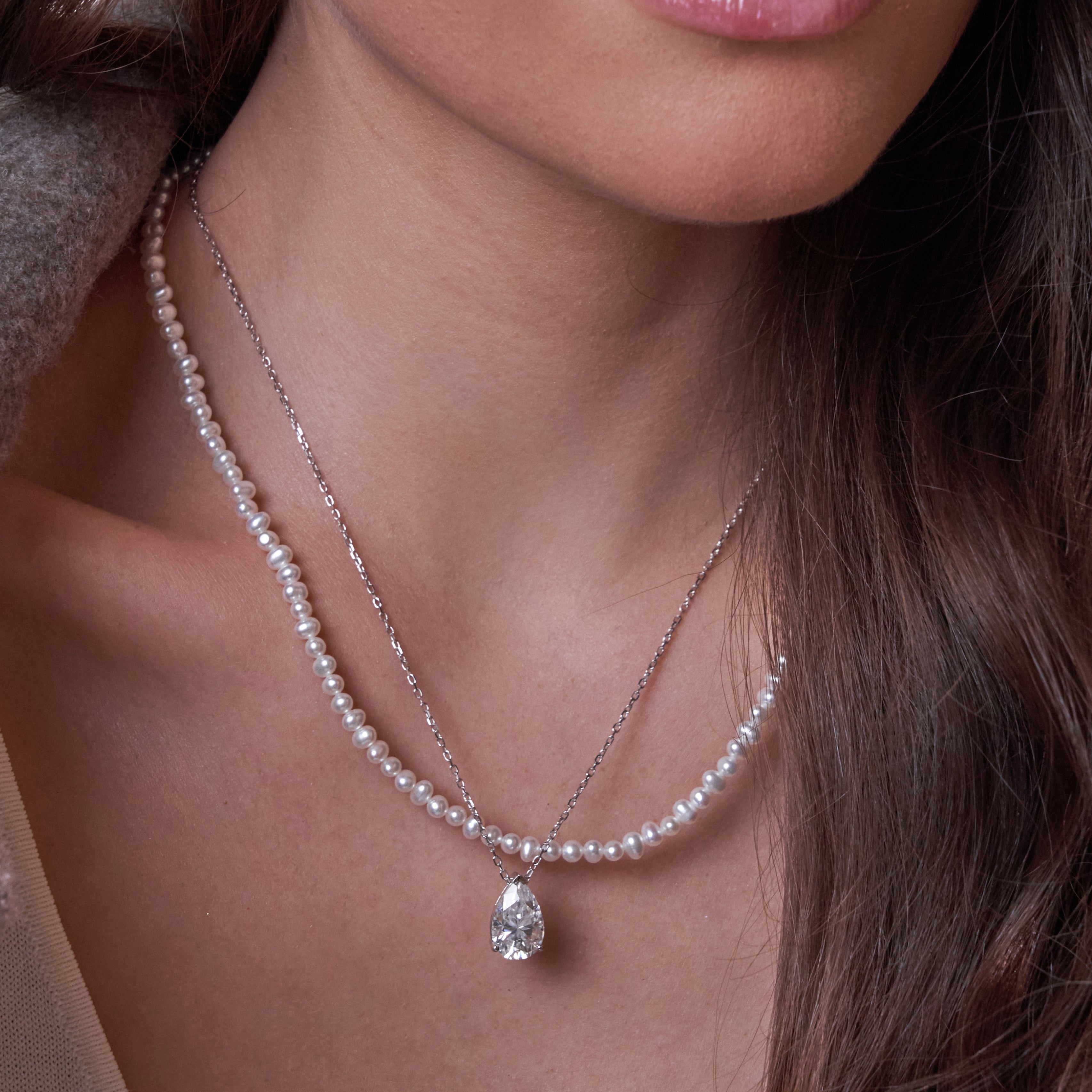 - The Petal 14mm Moissanite Necklace -