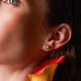 - The Classic 9mm Champagne Moissanite Earrings -