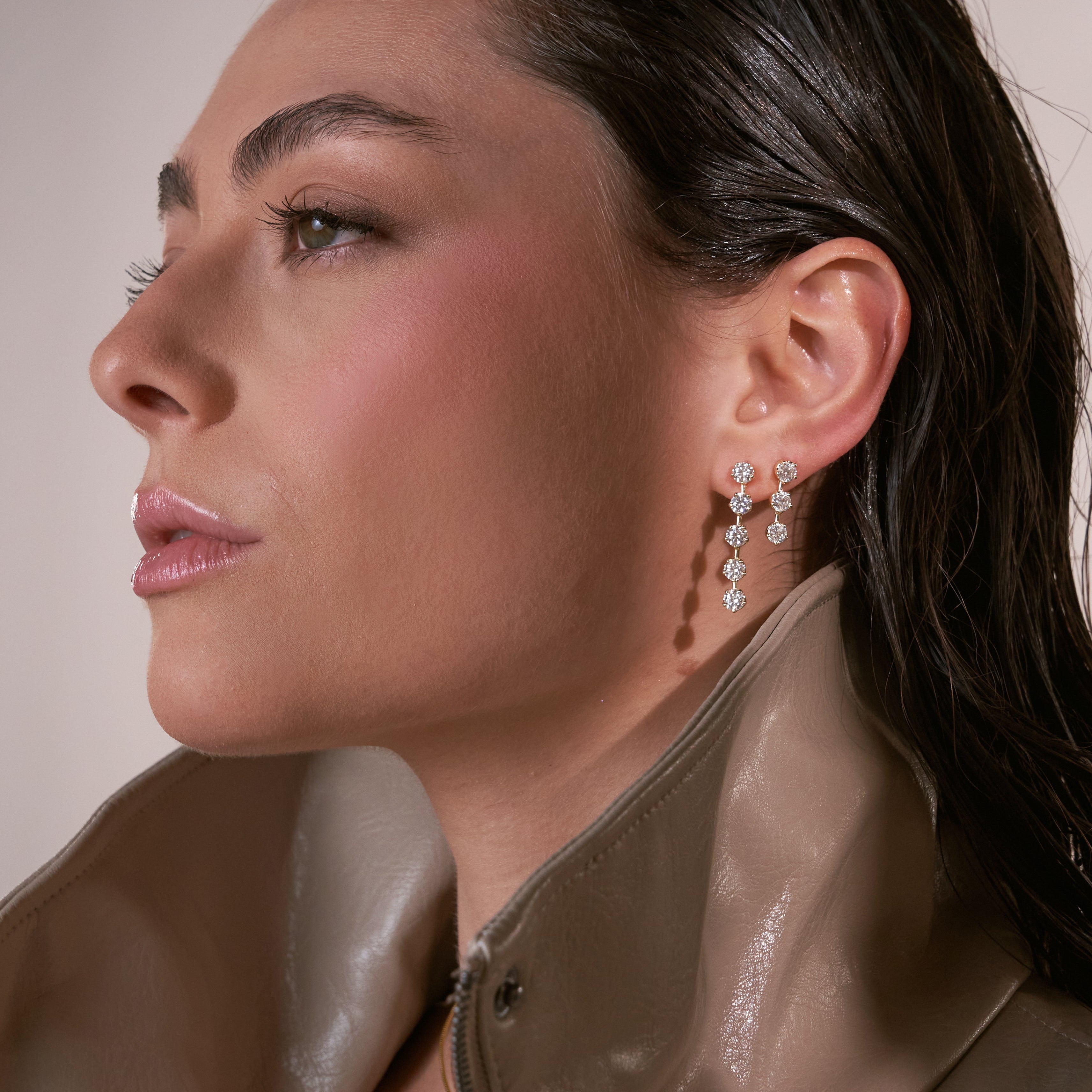 - The Petit Wisteria Moissanite Earrings -