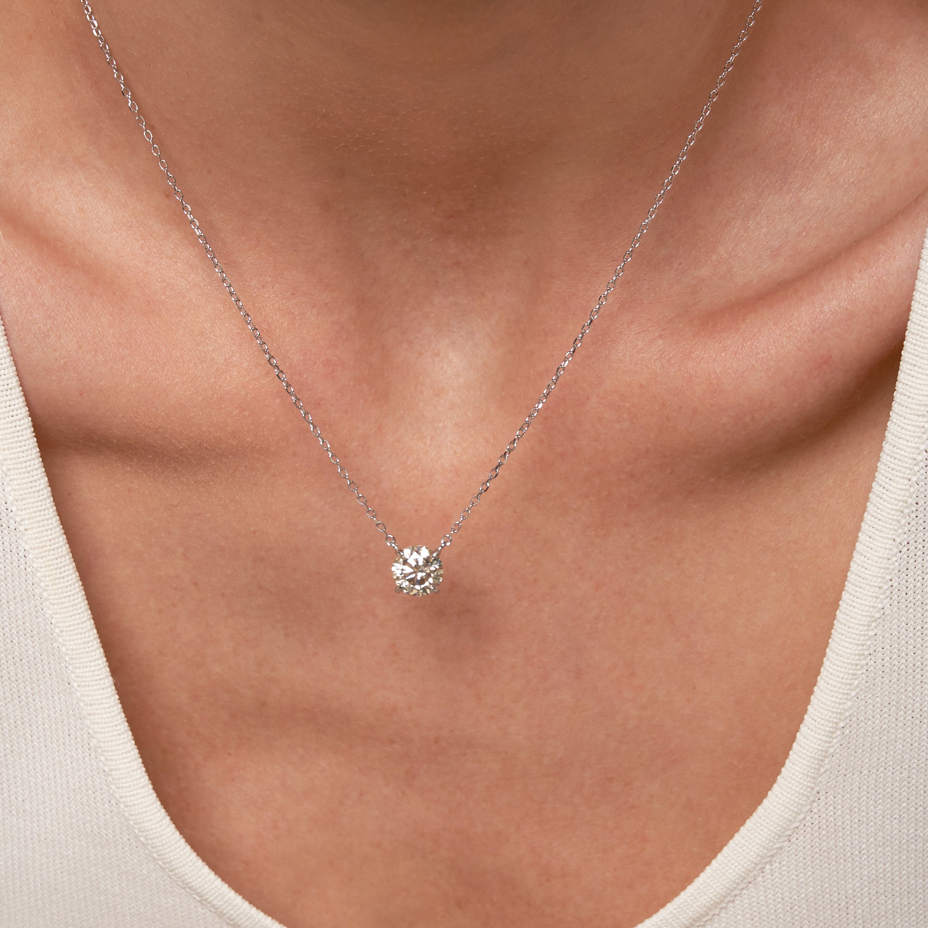 - The Bold 8mm Champagne Moissanite Necklace -