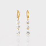 - The Charm Moissanite Hoops -