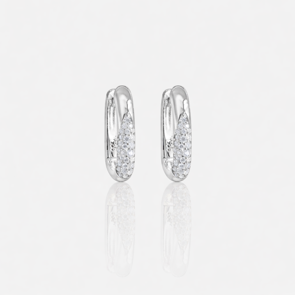 - The Timeless Moissanite Hoops -