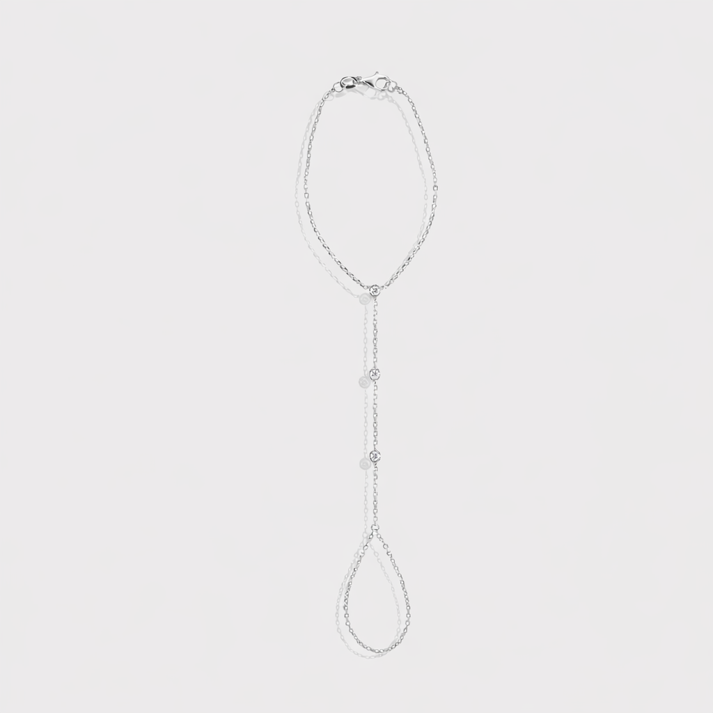 - The Hand-Chain Moissanite Bracelet -
